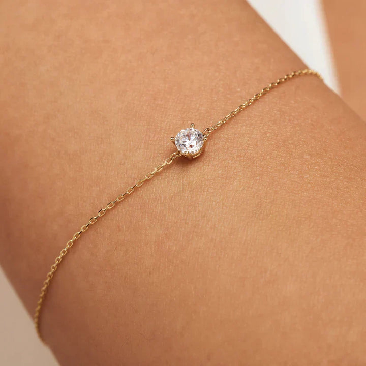 Armband mit Moissanit-Stein Cléa | Gold