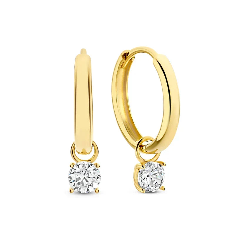 Stein-Ohrringe-Set Larmes de Lune | Gold