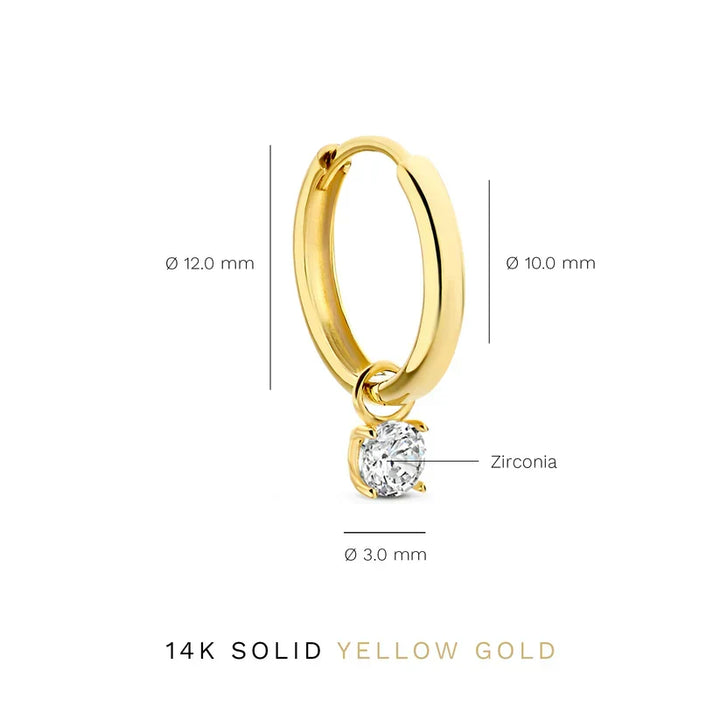 Stein-Ohrringe-Set Larmes de Lune | Gold