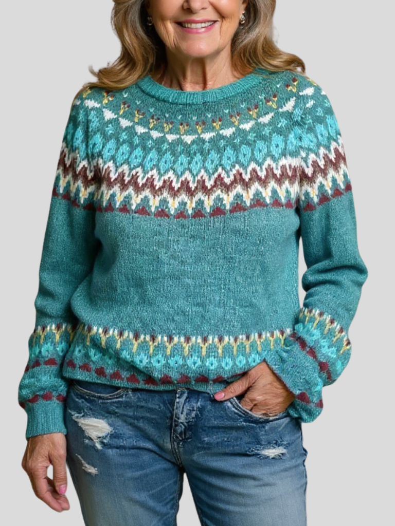 Strickpullover in Nordic Blue-Green - Ansicht 2