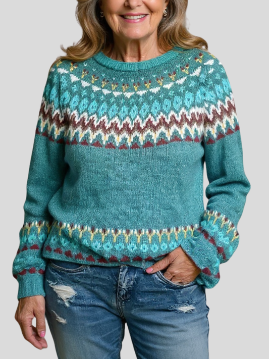 Strickpullover in Nordic Blue-Green - Ansicht 2