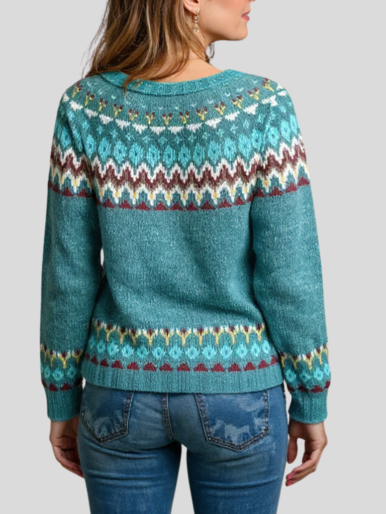 Strickpullover in Nordic Blue-Green - Ansicht 3