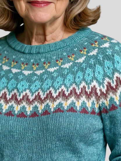 Strickpullover in Nordic Blue-Green - Ansicht 4