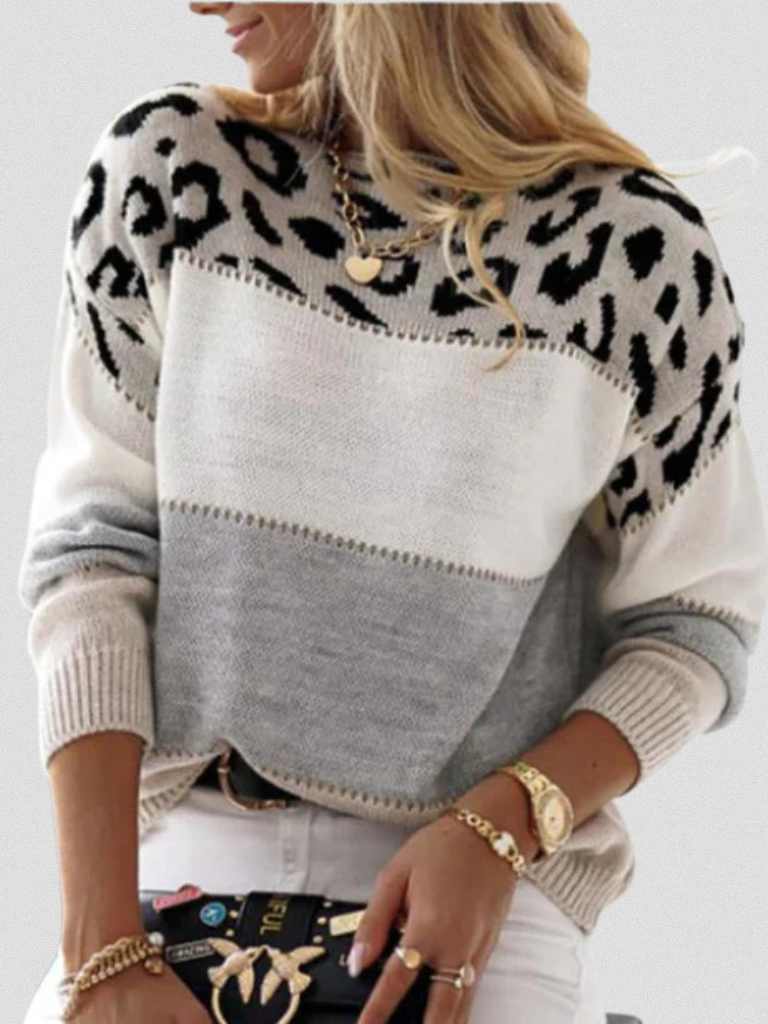 Strickpullover mit Leopardenmuster - Ansicht 2