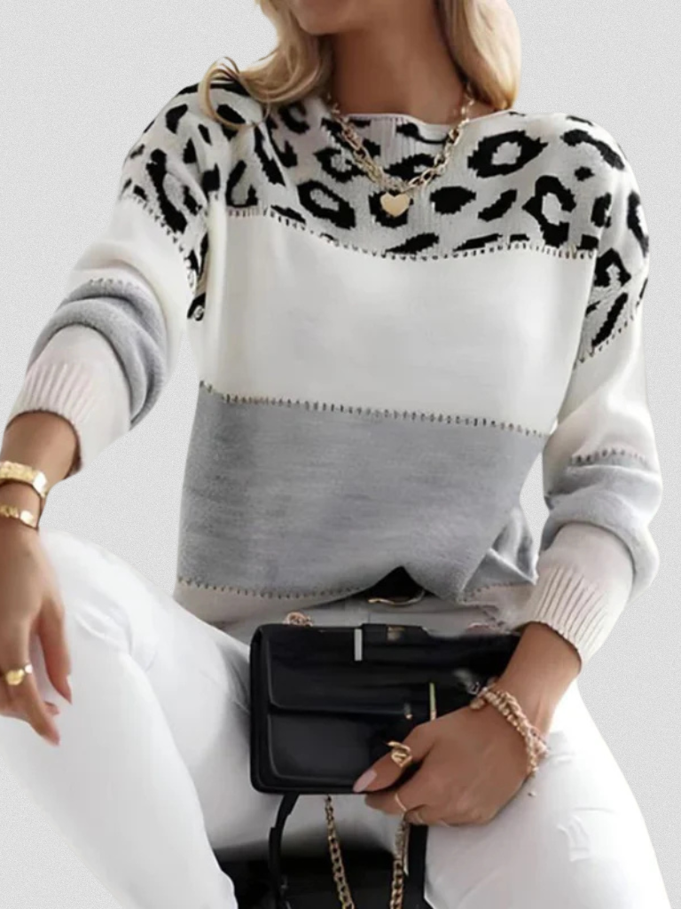 Strickpullover mit Leopardenmuster - Ansicht 4