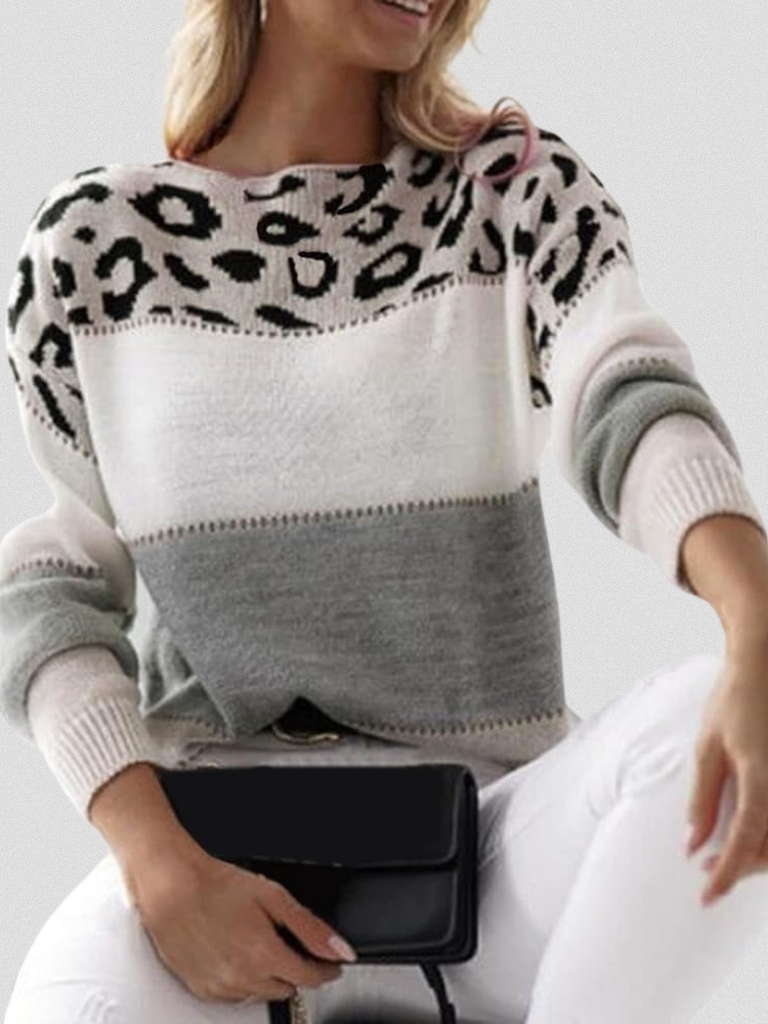 Strickpullover mit Leopardenmuster - Ansicht 3