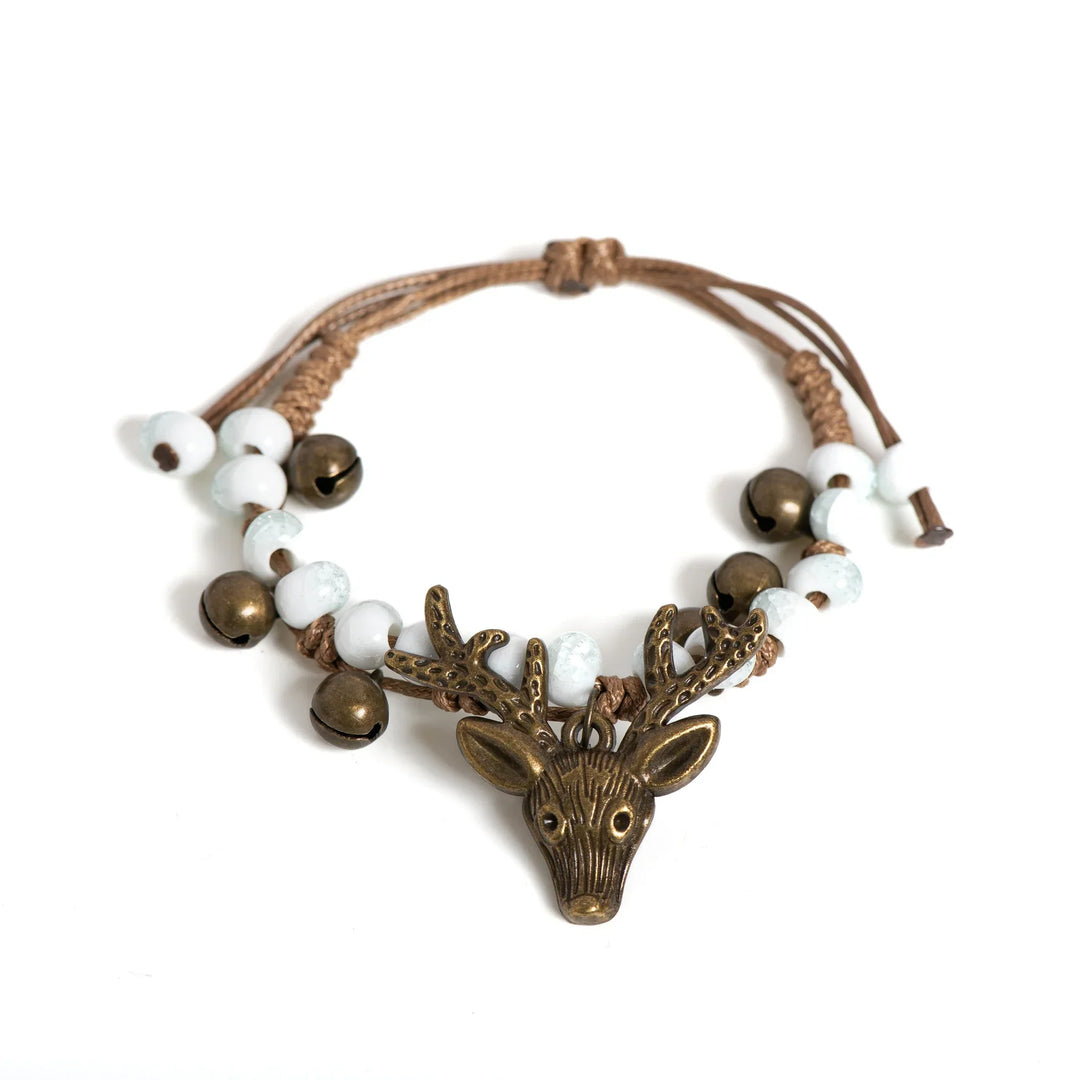 Handgefertigtes Keramik Rehkitz Charm Armband