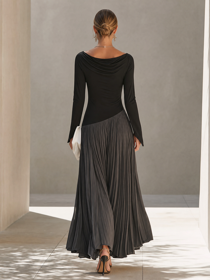 Maxikleid mit Falten und Langarm - Ansicht 6