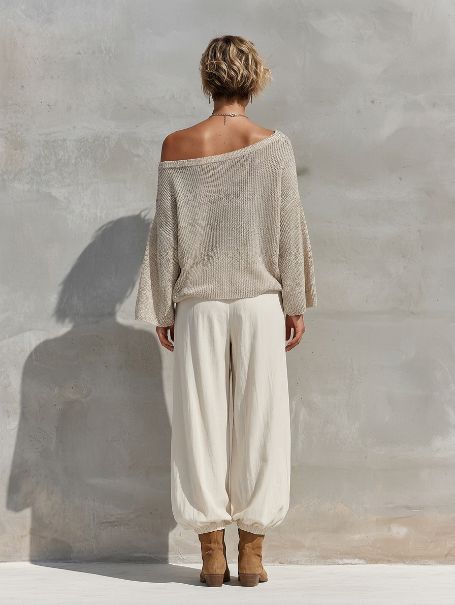 Strickpullover in Beige für Damen - Ansicht 3