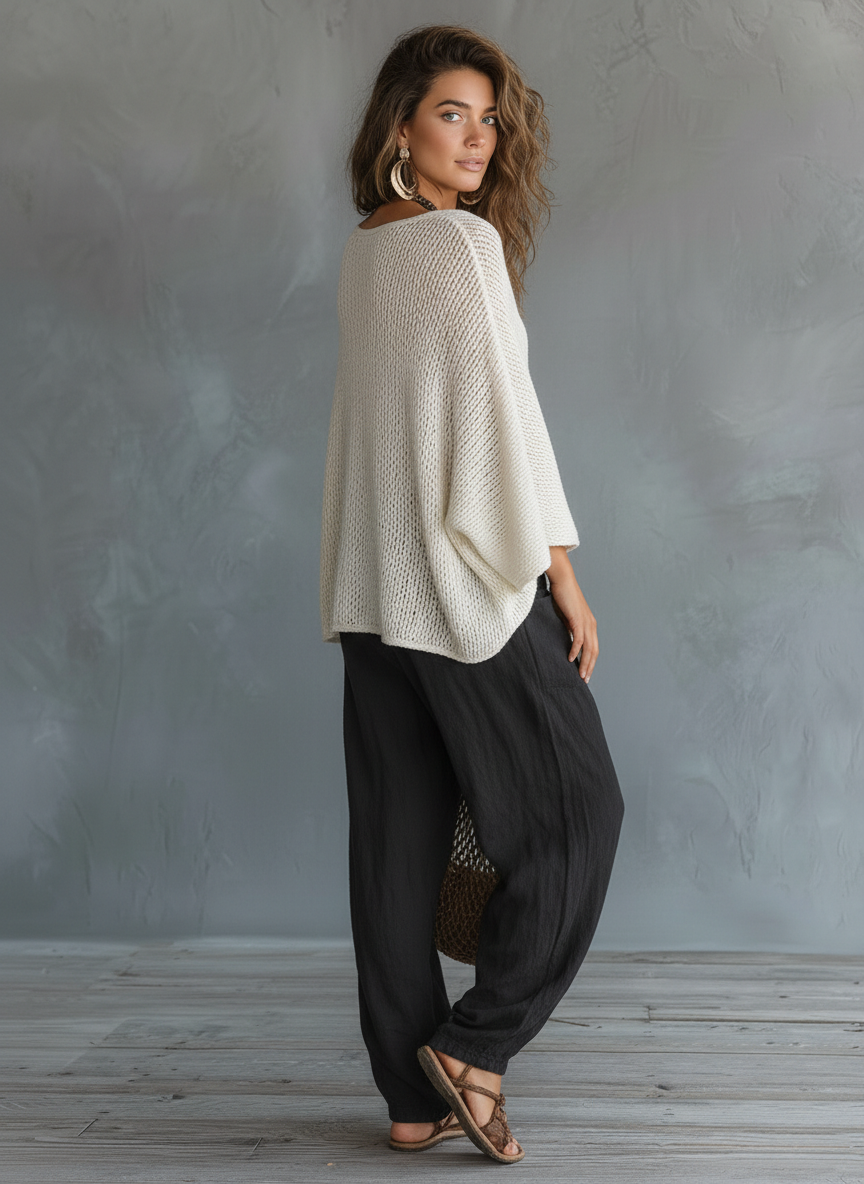 Strickpullover mit V-Ausschnitt in Photo Color - Ansicht 5