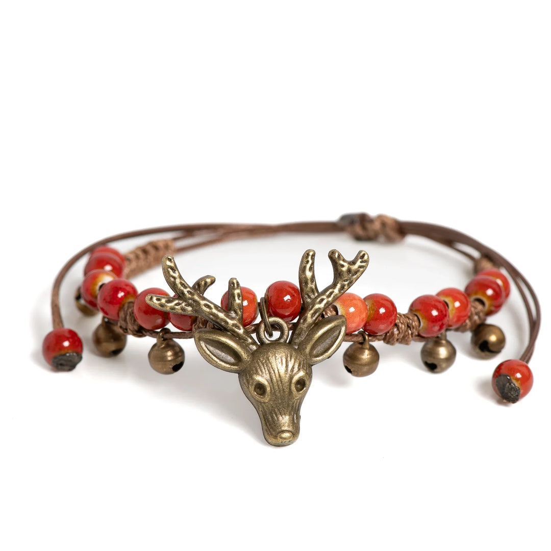 Handgefertigtes Keramik Rehkitz Charm Armband
