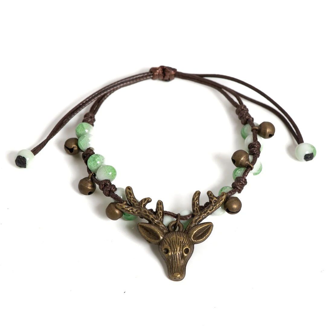 Handgefertigtes Keramik Rehkitz Charm Armband