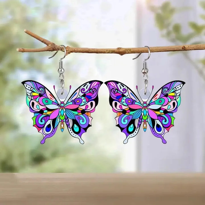 Bunte Schmetterling Ohrringe für Frauen