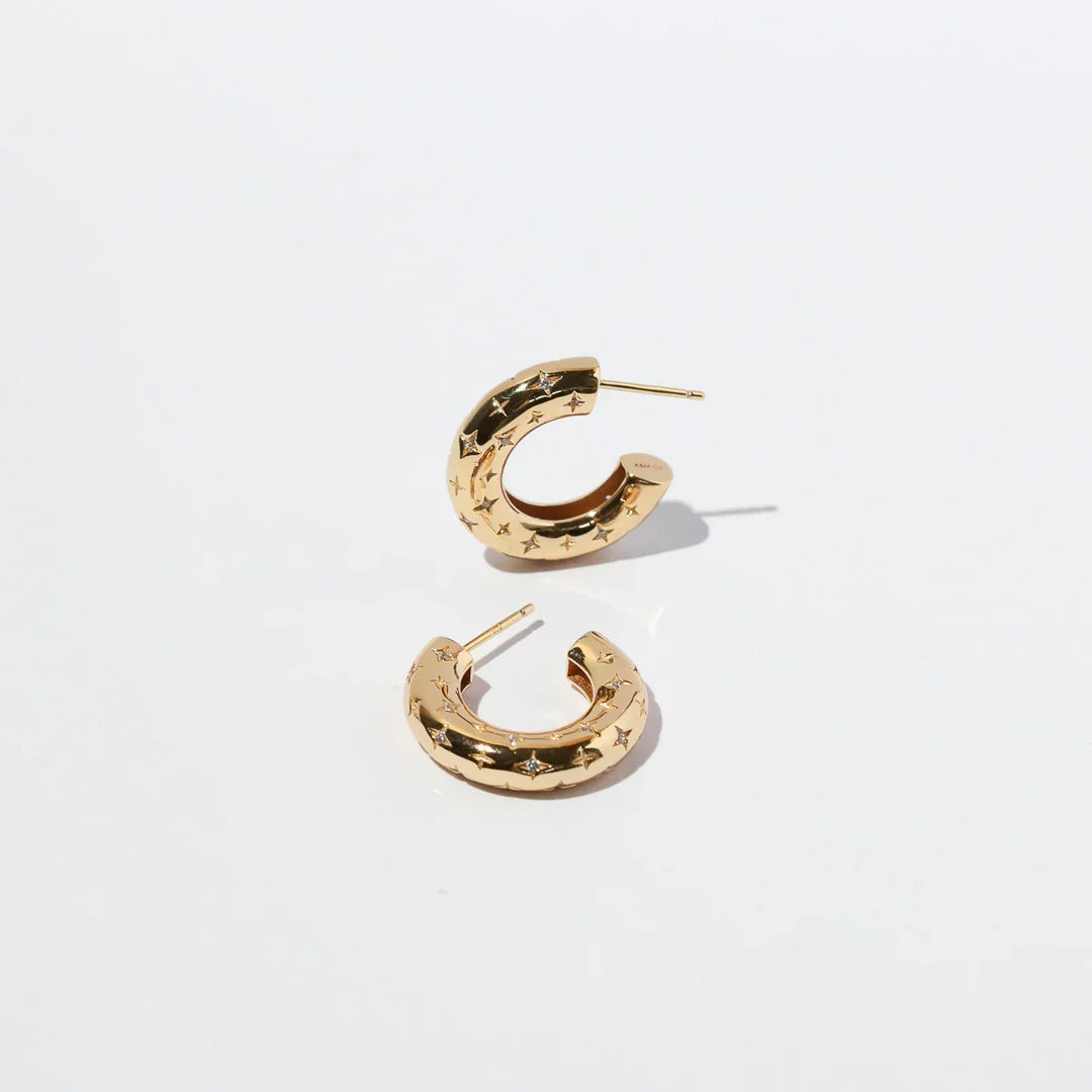 Kosmische Kreis-Ohrringe | Gold