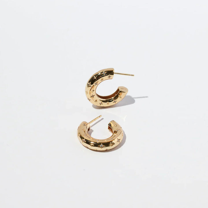 Kosmische Kreis-Ohrringe | Gold