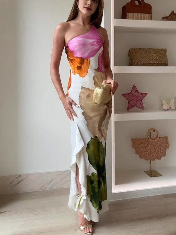 Maxikleid mit Blumenmuster in Multi - Ansicht 3
