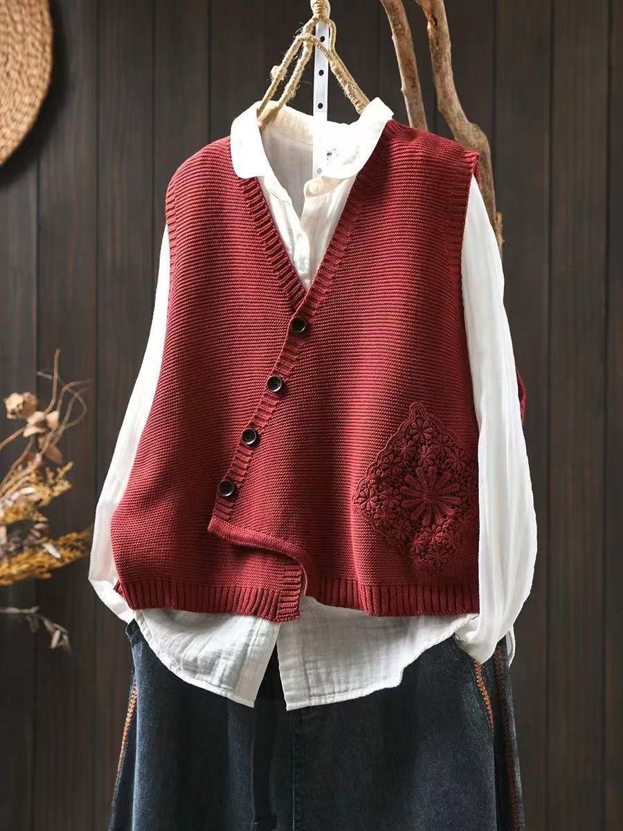 Strickweste in Linen