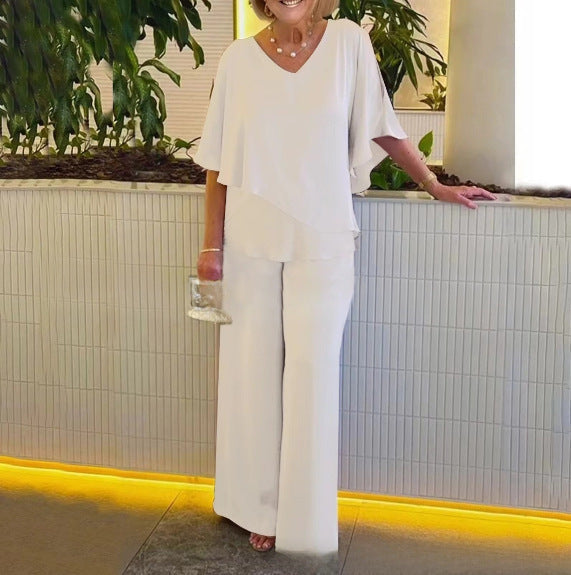 Zweiteiler aus Polyester mit asymmetrischem Schnitt - Ansicht 6