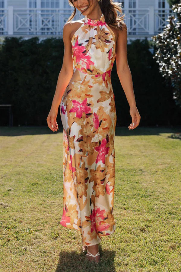Maxikleid mit Blumenmuster in Gelb - Ansicht 10