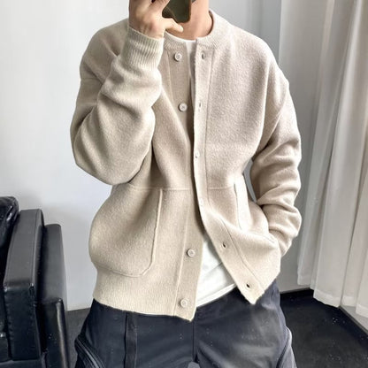Strickjacke in Grün und Beige - Ansicht 3