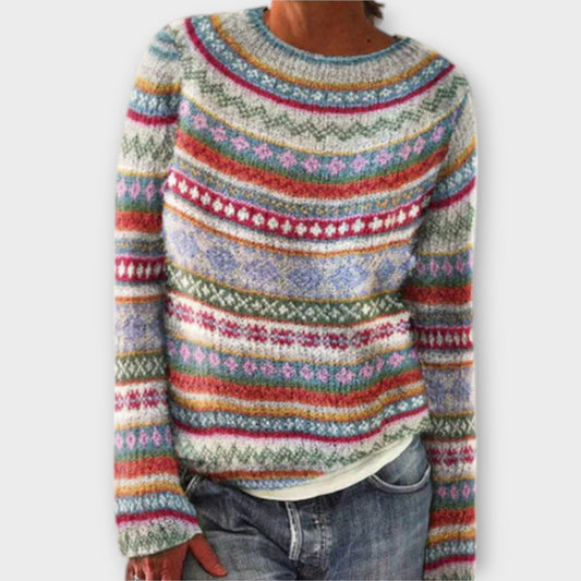 Strickpullover in Gelb und Blau - Ansicht 2