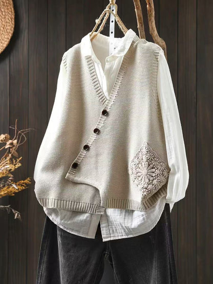 Strickweste in Linen - Ansicht 2