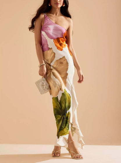 Maxikleid mit Blumenmuster in Multi - Ansicht 4