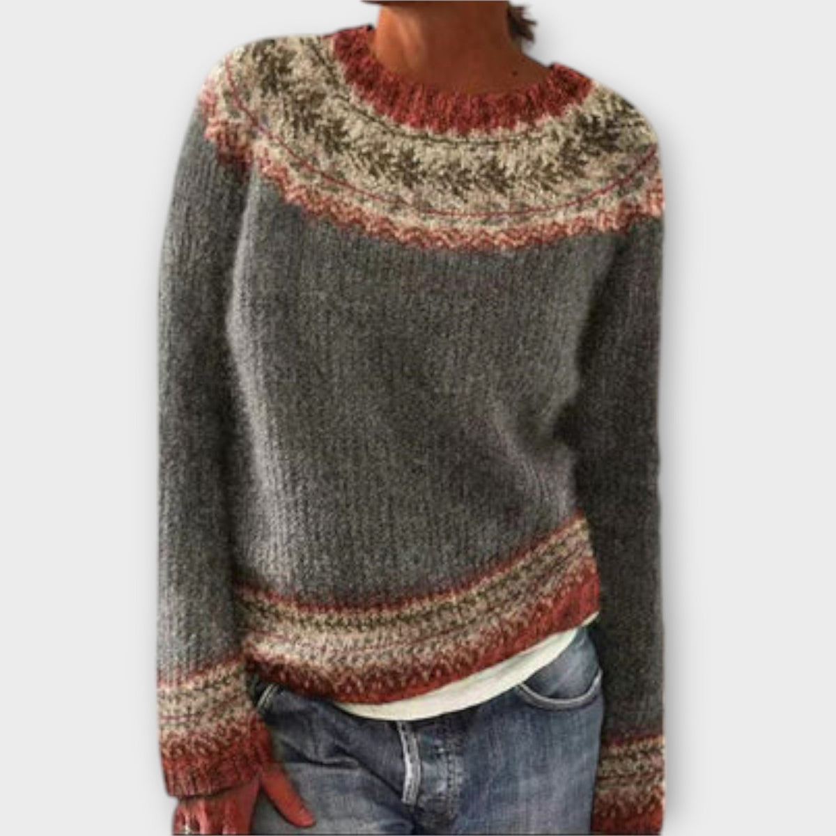 Strickpullover in Gelb und Blau - Ansicht 4