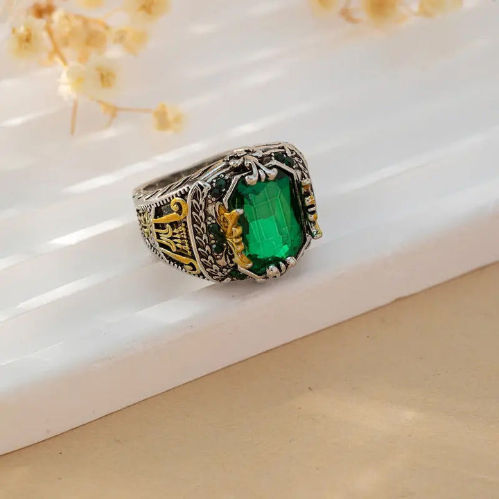Klara Emerin Ring | Mehrfarbgold