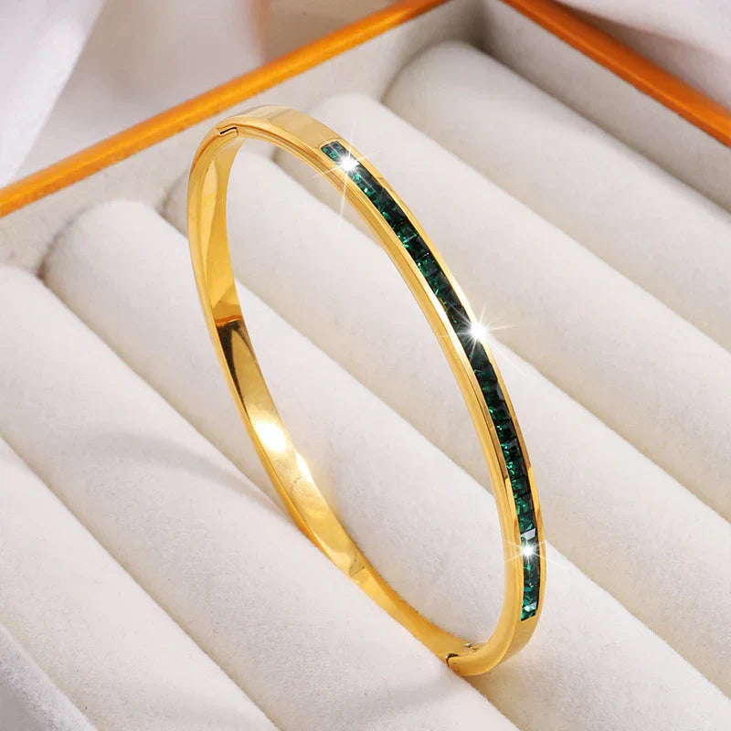 Grüne Goldene Armband