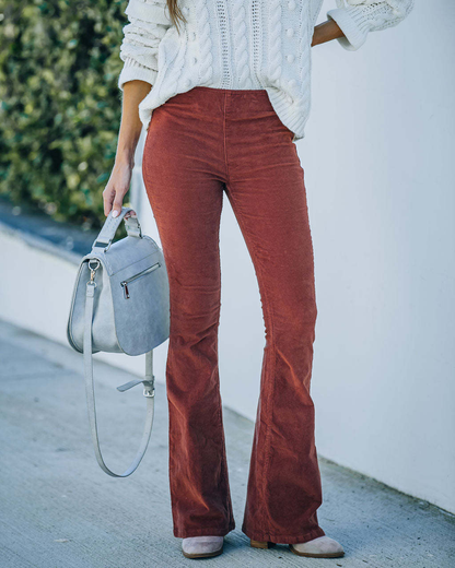 Jeans aus Cord in Rot