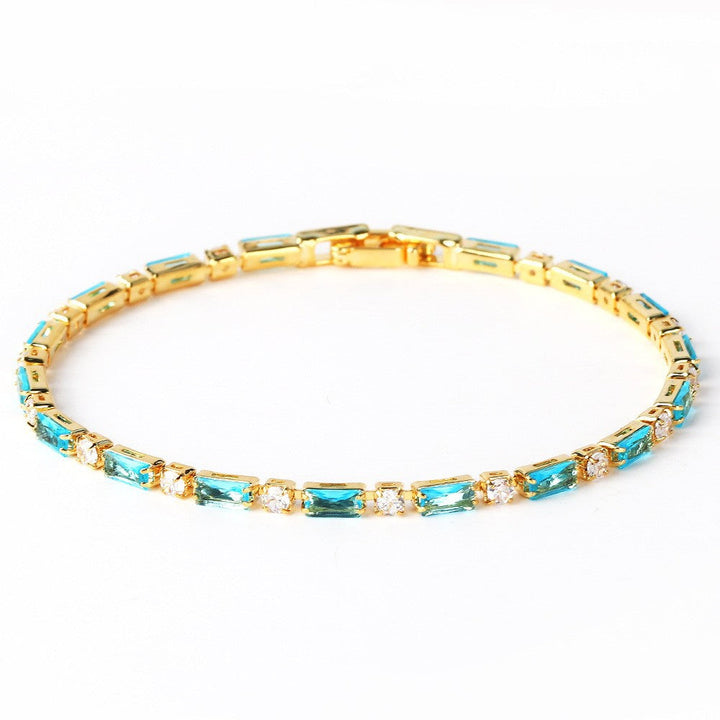 Armband mit natürlichem Türkisstein | Gold