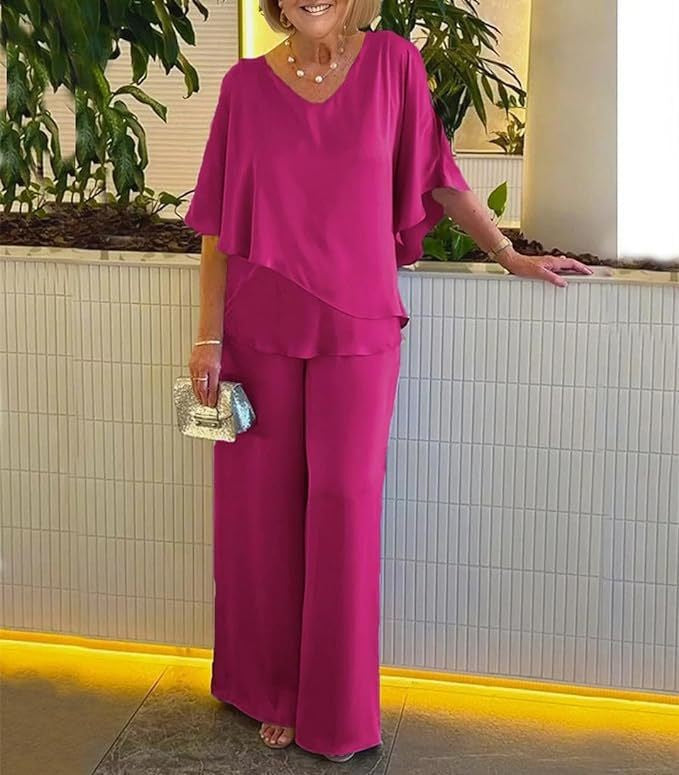 Zweiteiler aus Polyester mit asymmetrischem Schnitt - Ansicht 5