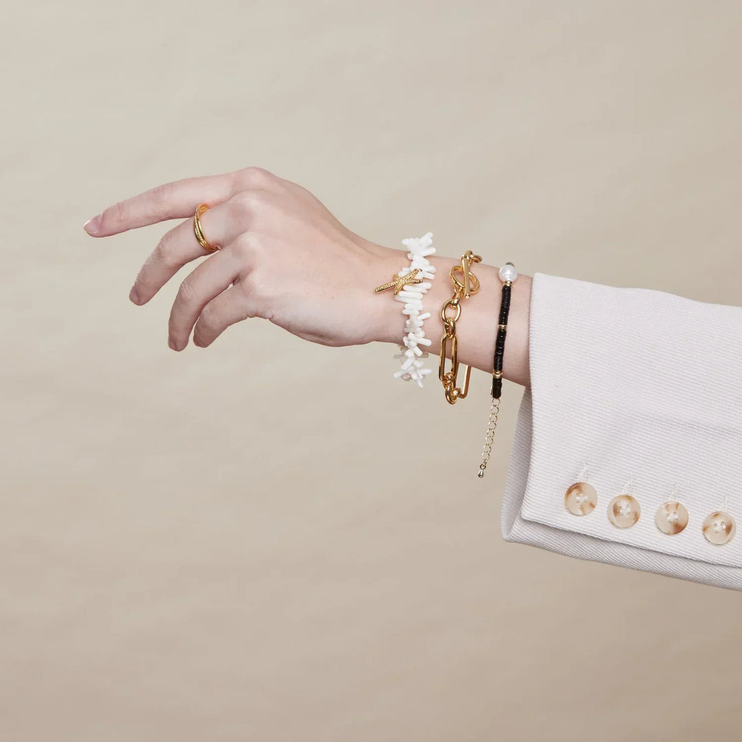 Link Armband T-Bar | Gold