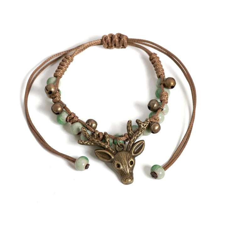 Handgefertigtes Keramik Rehkitz Charm Armband