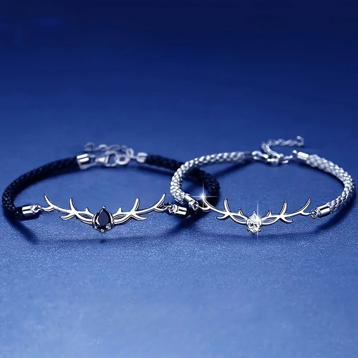 Geweih Herz Armband mit Zirkonia