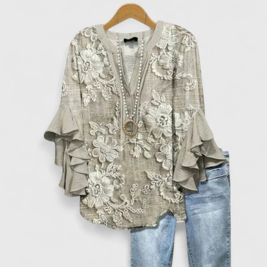 Bluse in Blau und Hellblau - Ansicht 2