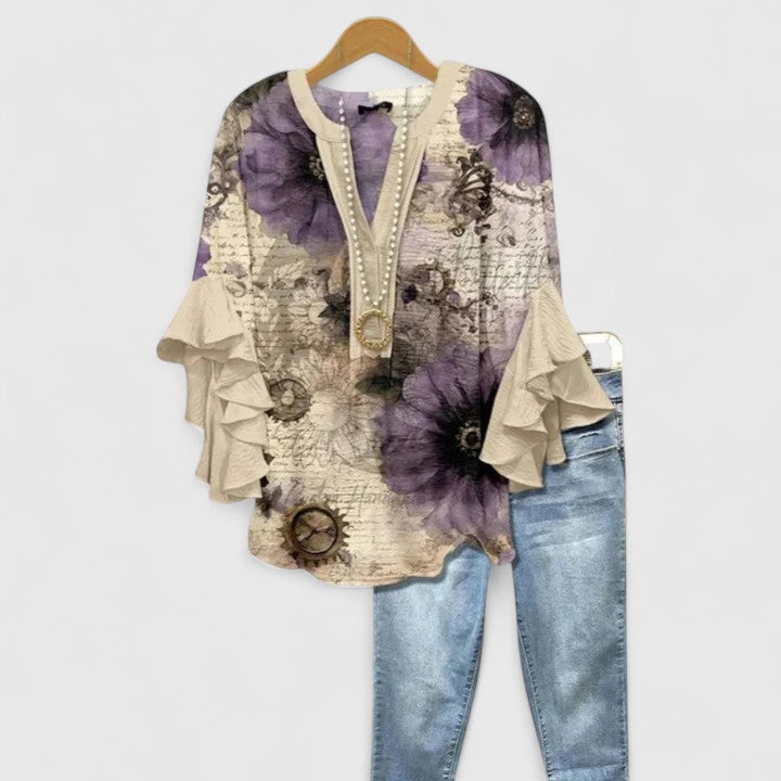 Bluse in Blau und Hellblau - Ansicht 10