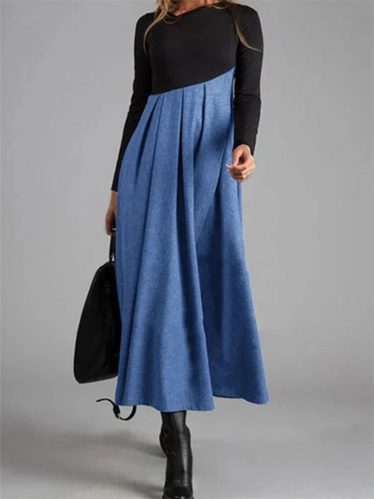 Maxikleid in Grau und Caramel - Ansicht 6