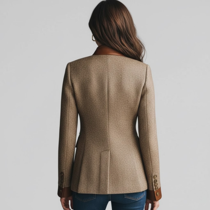 Jacke aus Tweed in Braun - Ansicht 2