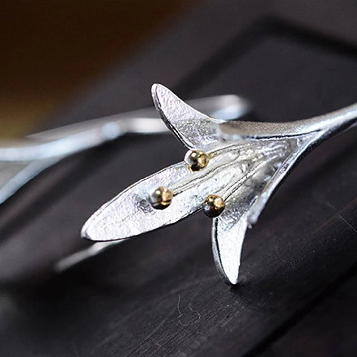 Boucles d'oreilles élégantes Fleurs en argent