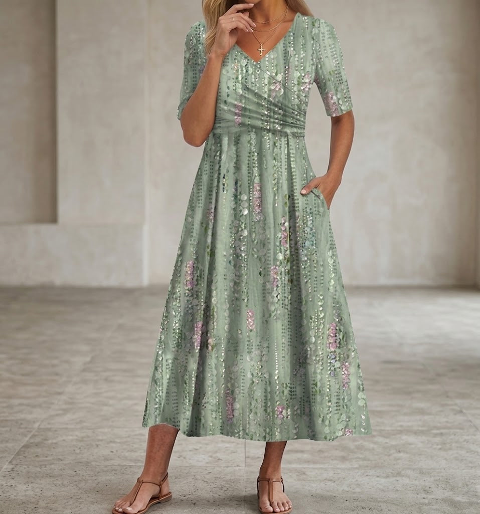 Midikleid in Grün für Damen - Ansicht 4