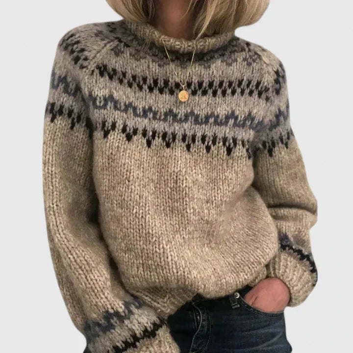 Strickpullover in Camel