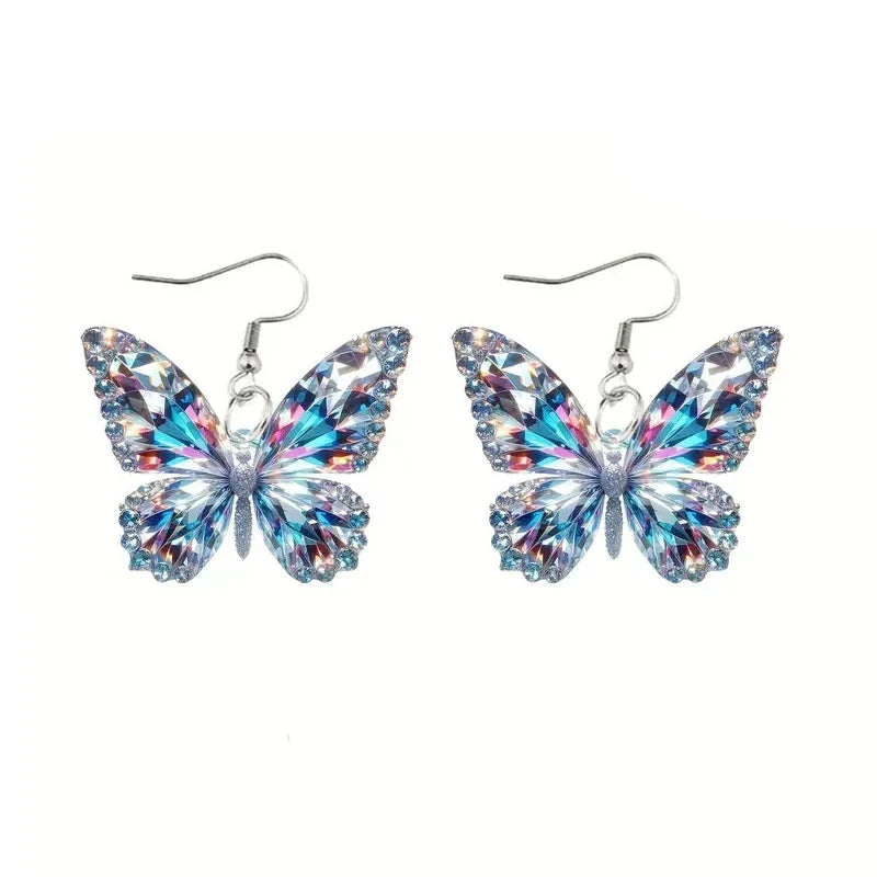 Funkelnde Schmetterling Statement Ohrringe