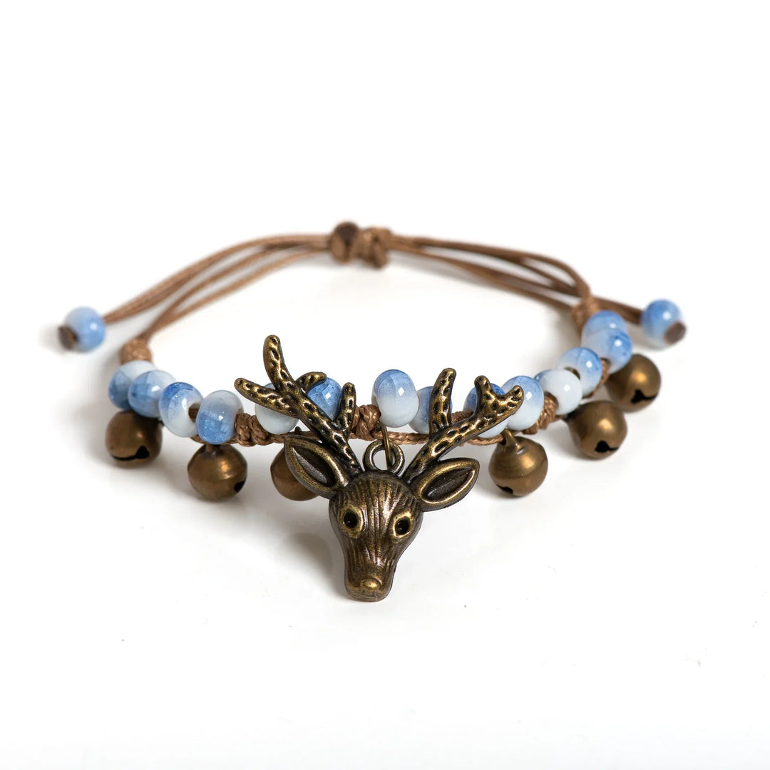 Handgefertigtes Keramik Rehkitz Charm Armband