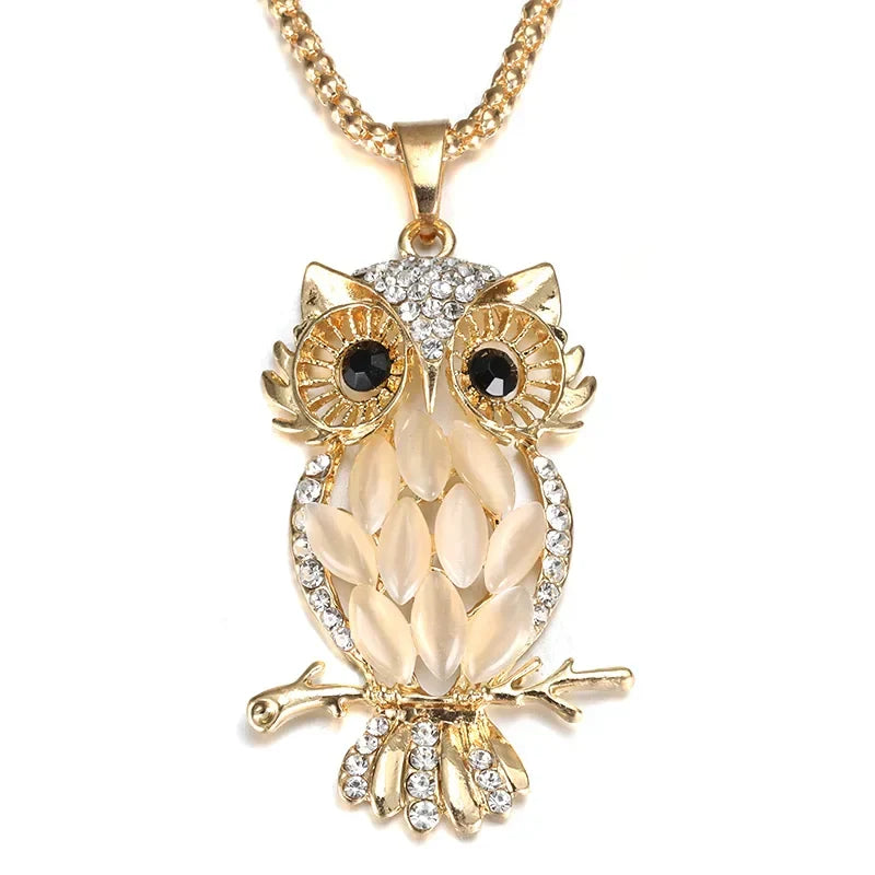 Goldene Eulen Halskette