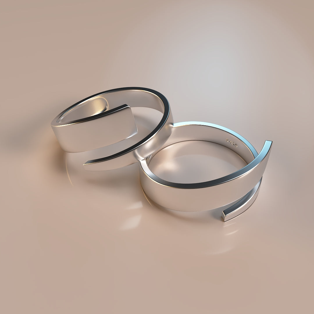 Verstellbarer schlichter Ring aus 925er Silber