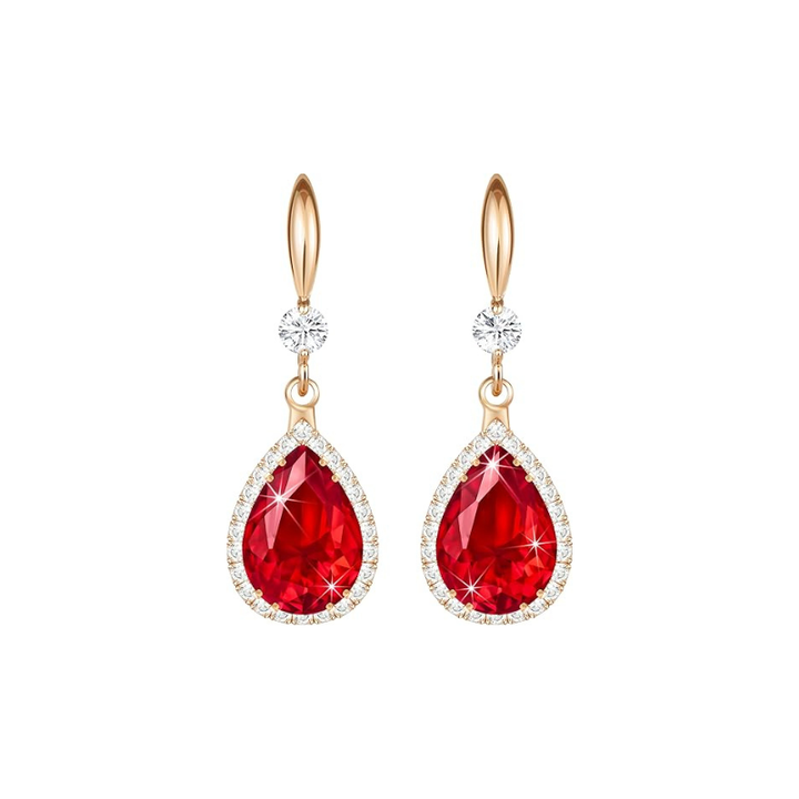 Ruby Teardrop Ohrringe | Roségold