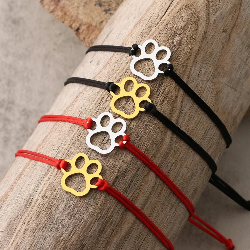 Pfotenabdruck Schnur Armband