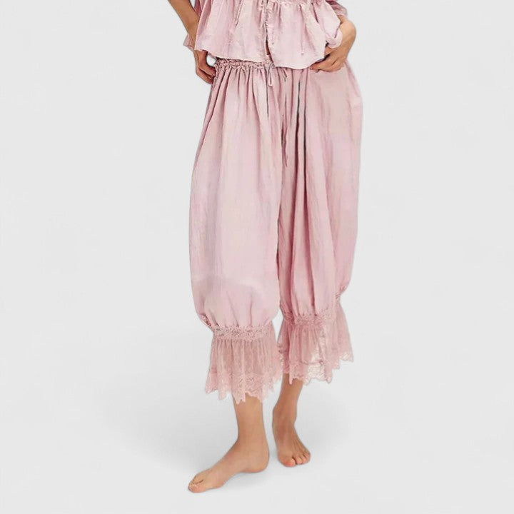 Stoffhose mit Patchwork